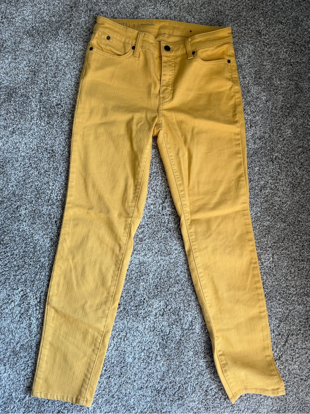 Talbots Flawless Slim Ankle Jeans in Mustard